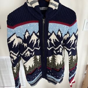 American Eagle Mens Mountain Print Sweater Size S